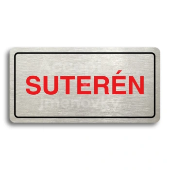 Piktogram "SUTERN" - stbrn tabulka - barevn tisk