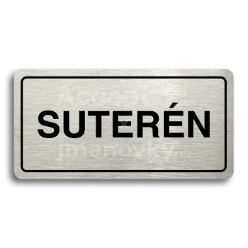 Piktogram "SUTERN" - stbrn tabulka - ern tisk