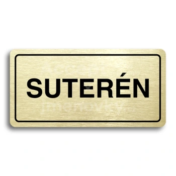 Piktogram "SUTERN" - zlat tabulka - ern tisk