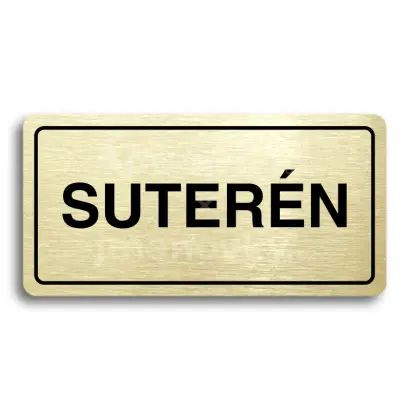 Piktogram "SUTERN" - zlat tabulka - ern tisk