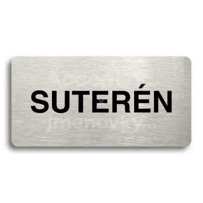 Piktogram "SUTERN" - stbrn tabulka - ern tisk bez rmeku