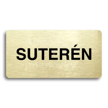 Piktogram "SUTERN" - zlat tabulka - ern tisk bez rmeku