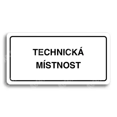 Piktogram "TECHNICK MSTNOST" - bl tabulka - ern tisk