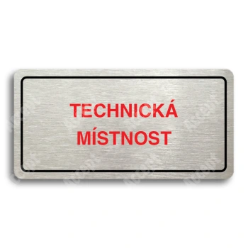 Piktogram "TECHNICK MSTNOST" - stbrn tabulka - barevn tisk