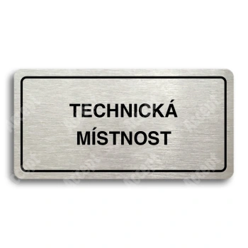 Piktogram "TECHNICK MSTNOST" - stbrn tabulka - ern tisk