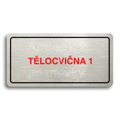 Piktogram "TLOCVINA 1" - stbrn tabulka - barevn tisk