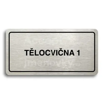 Piktogram TLOCVINA 1" - stbrn tabulka - ern tisk