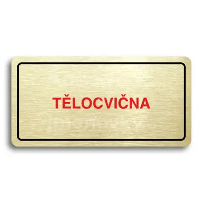 Piktogram "TLOCVINA" - zlat tabulka - barevn tisk