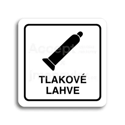 Piktogram "tlakov lahve" - bl tabulka - ern tisk