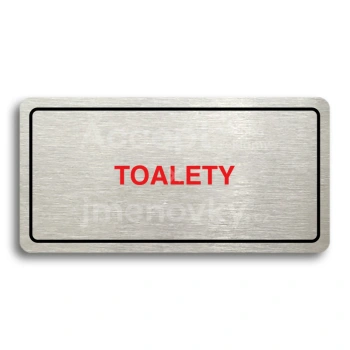 Piktogram "TOALETY" - stbrn tabulka - barevn tisk