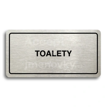 Piktogram "TOALETY" - stbrn tabulka - ern tisk