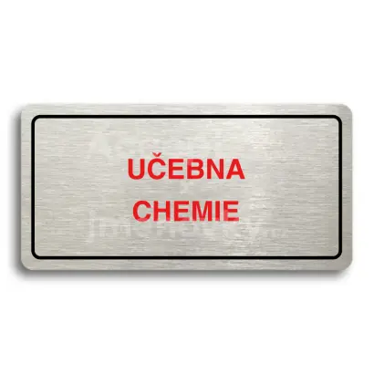 Piktogram "UEBNA CHEMIE" - stbrn tabulka - barevn tisk