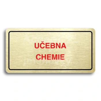 Piktogram "UEBNA CHEMIE" - zlat tabulka - barevn tisk