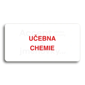 Piktogram "UEBNA CHEMIE" - bl tabulka - barevn tisk bez rmeku