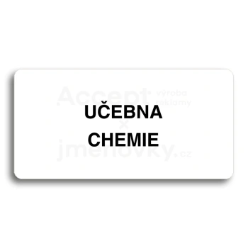 Piktogram "UEBNA CHEMIE" - bl tabulka - ern tisk bez rmeku