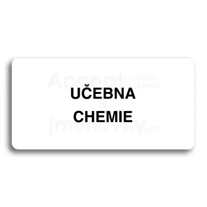 Piktogram "UEBNA CHEMIE" - bl tabulka - ern tisk bez rmeku