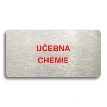 Piktogram "UEBNA CHEMIE" - stbrn tabulka - barevn tisk bez rmeku