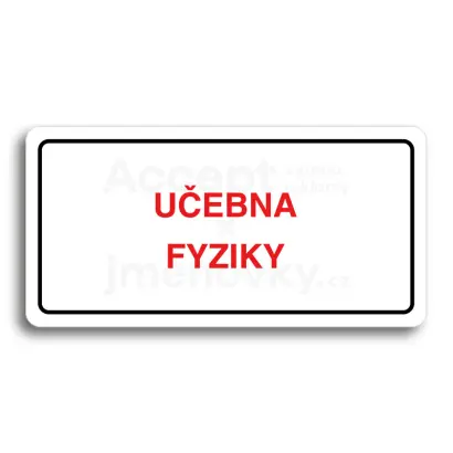 Piktogram "UEBNA FYZIKY" - bl tabulka - barevn tisk