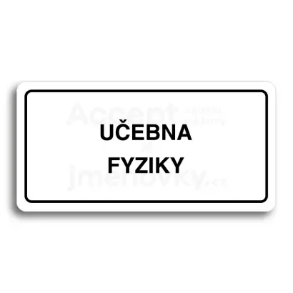 Piktogram "UEBNA FYZIKY" - bl tabulka - ern tisk