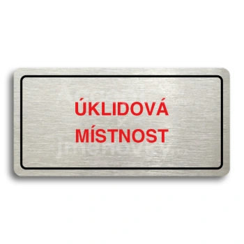 Piktogram "KLIDOV MSTNOST" - stbrn tabulka - barevn tisk