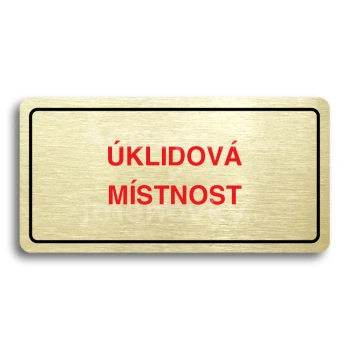 Piktogram "KLIDOV MSTNOST" - zlat tabulka - barevn tisk