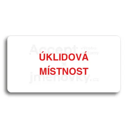 Piktogram "KLIDOV MSTNOST" - bl tabulka - barevn tisk bez rmeku