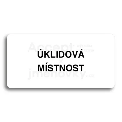 Piktogram "KLIDOV MSTNOST" - bl tabulka - ern tisk bez rmeku