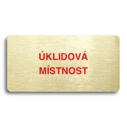 Piktogram "KLIDOV MSTNOST" - zlat tabulka - barevn tisk bez rmeku