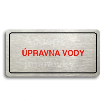 Piktogram "PRAVNA VODY" - stbrn tabulka - barevn tisk