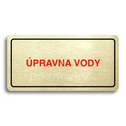 Piktogram "PRAVNA VODY" - zlat tabulka - barevn tisk