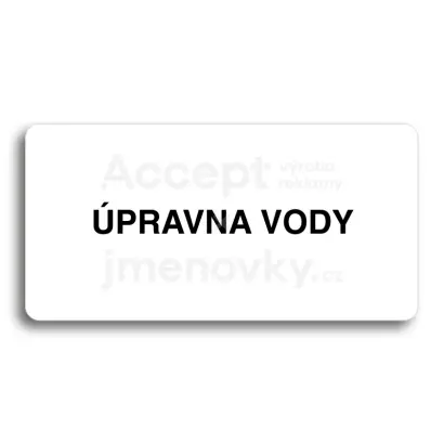 Piktogram "PRAVNA VODY" - bl tabulka - ern tisk bez rmeku