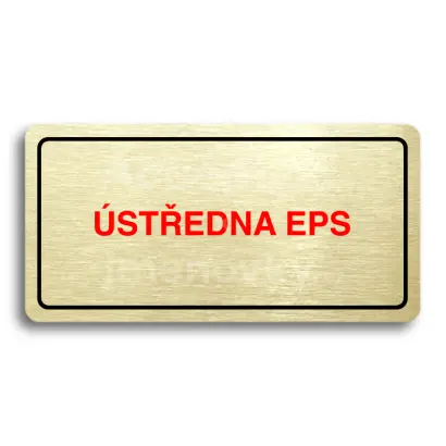 Piktogram "STEDNA EPS" - zlat tabulka - barevn  tisk