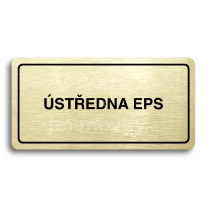 Piktogram "STEDNA EPS" - zlat tabulka - ern tisk