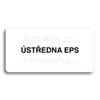 Piktogram "STEDNA EPS" - bl tabulka - ern tisk bez rmeku