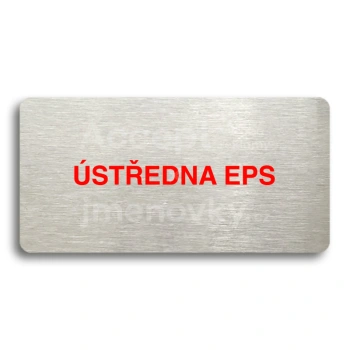 Piktogram "STEDNA EPS" - stbrn tabulka - barevn tisk bez rmeku