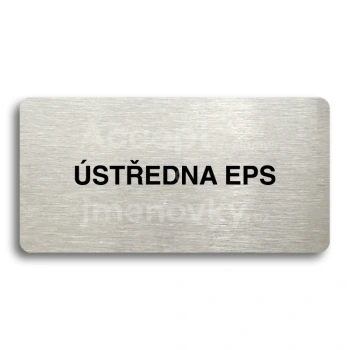 Piktogram "STEDNA EPS" - stbrn tabulka - ern tisk bez rmeku