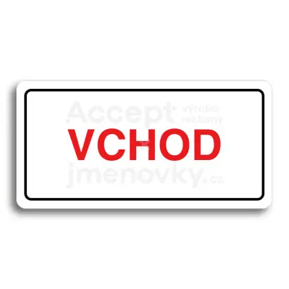 Piktogram "VCHOD" - bl tabulka - barevn tisk