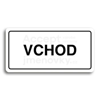 Piktogram "VCHOD" - bl tabulka - ern tisk