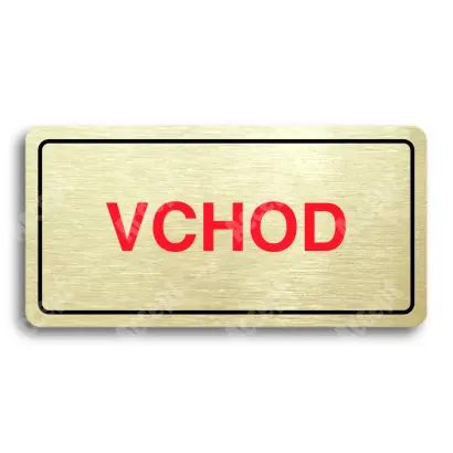 Piktogram "VCHOD" - zlat tabulka - barevn tisk