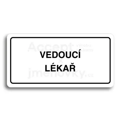 Piktogram "VEDOUC LKA" - bl tabulka - ern tisk