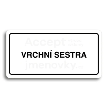 Piktogram "VRCHN SESTRA" - bl tabulka - ern tisk