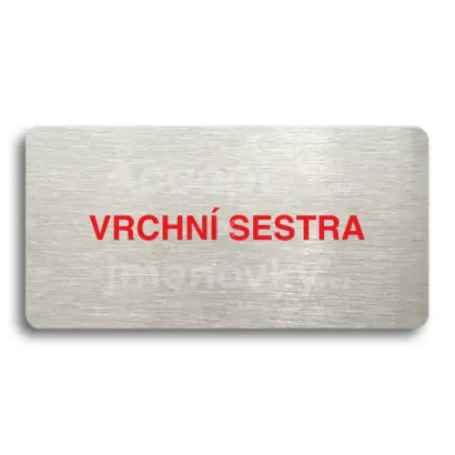 Piktogram "VRCHN SESTRA" - stbrn tabulka - barevn tisk bez rmeku