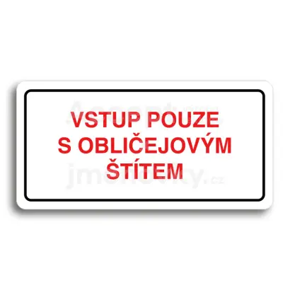 Piktogram "VSTUP POUZE S OBLIEJOVM TTEM" - bl tabulka - barevn tisk