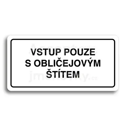 Piktogram "VSTUP POUZE S OBLIEJOVM TTEM" - bl tabulka - ern tisk