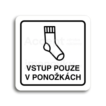 Piktogram "vstup pouze v ponokch" - bl tabulka - ern tisk