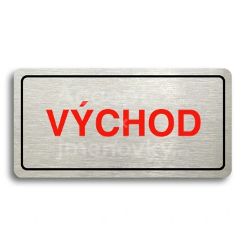 Piktogram "VCHOD" - stbrn tabulka - barevn tisk