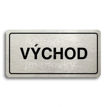 Piktogram "VCHOD" - stbrn tabulka - ern tisk