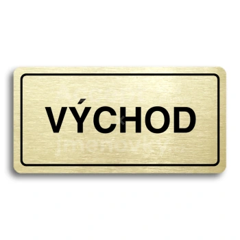 Piktogram "VCHOD" - zlat tabulka - ern tisk