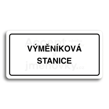 Piktogram "VMNKOV STANICE" - bl tabulka - ern tisk