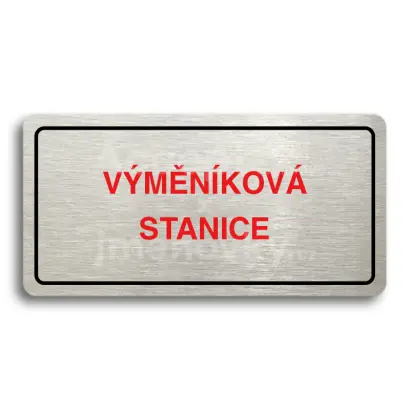 Piktogram "VMNKOV STANICE" - stbrn tabulka - barevn tisk